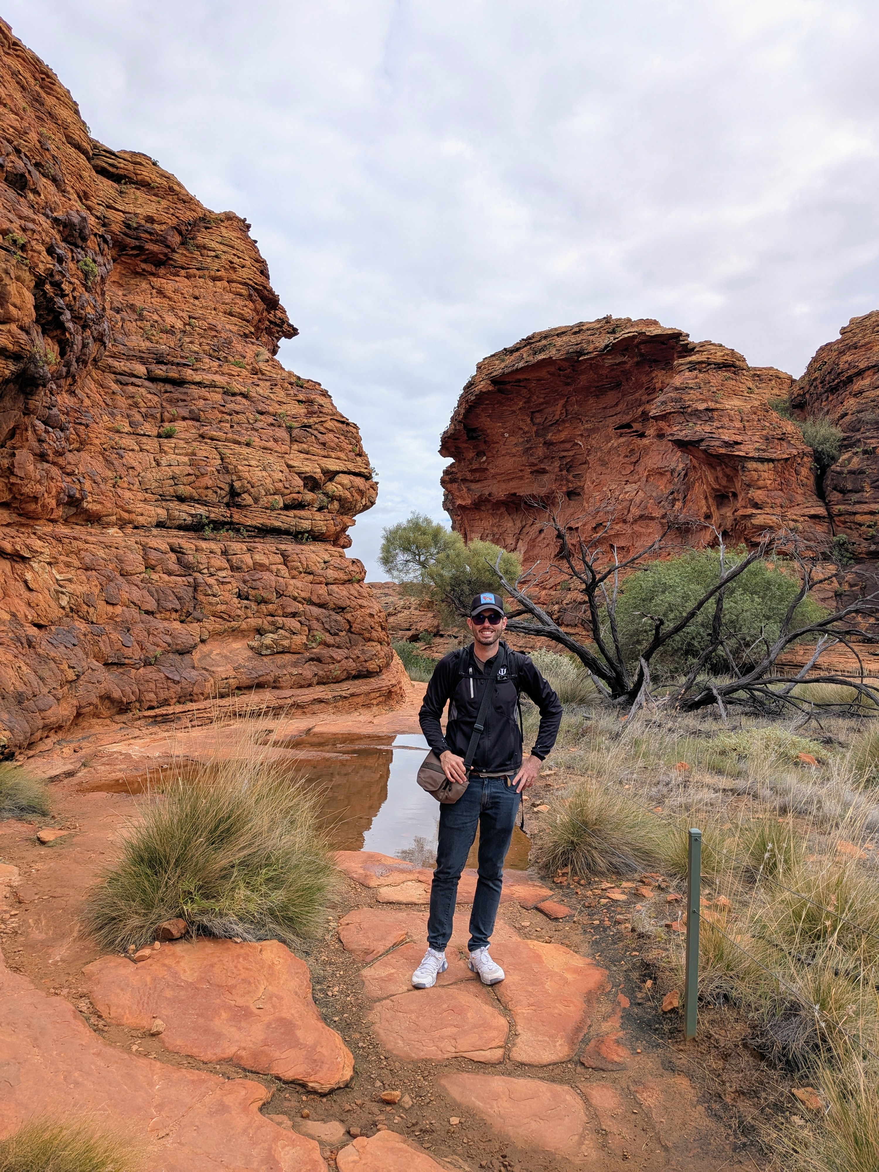 Dylan among the rock formations of the Lost City at Kings Canyon
