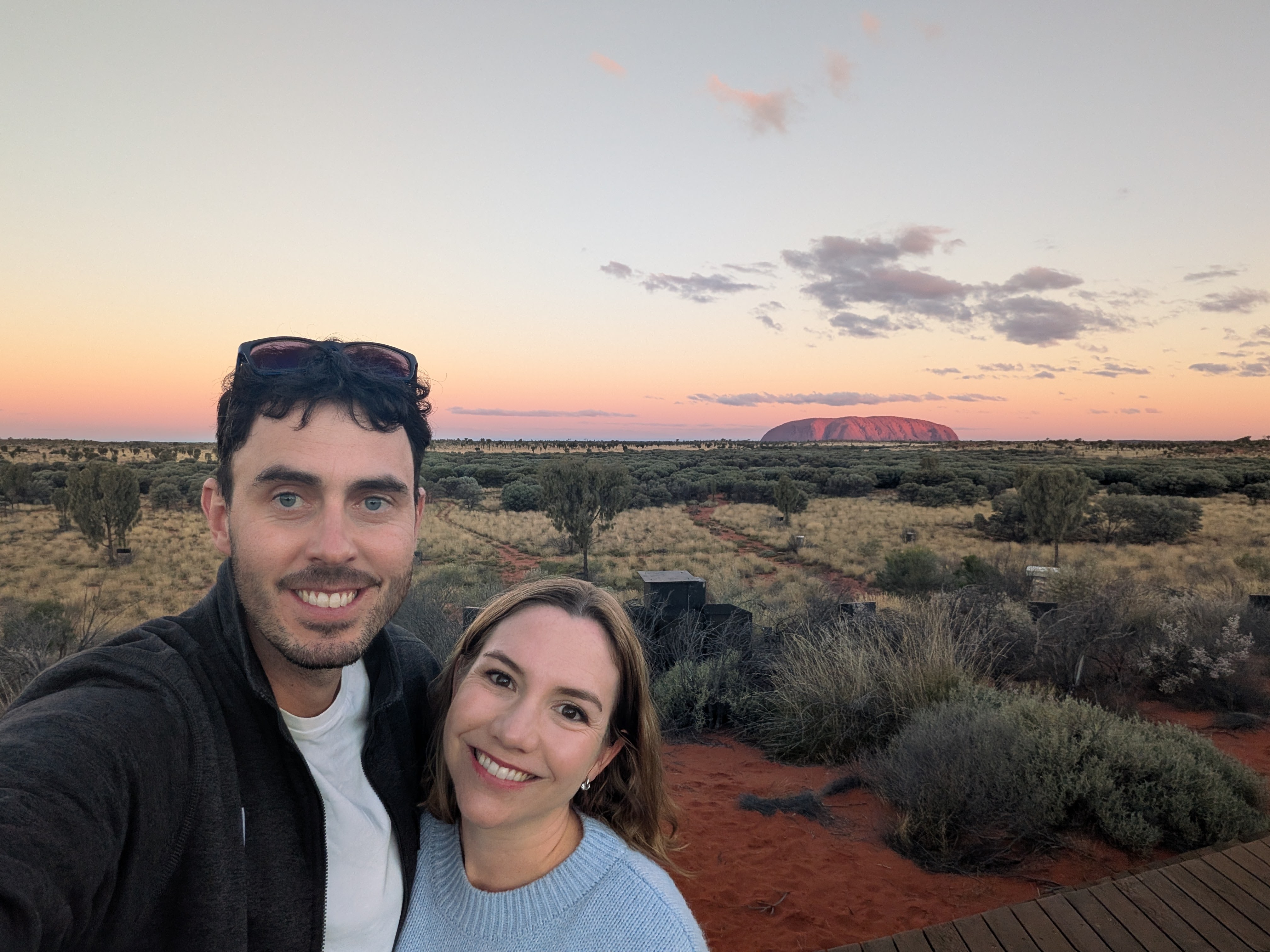 Dylan and Erin sunset selfie at Wintjiri Wiru