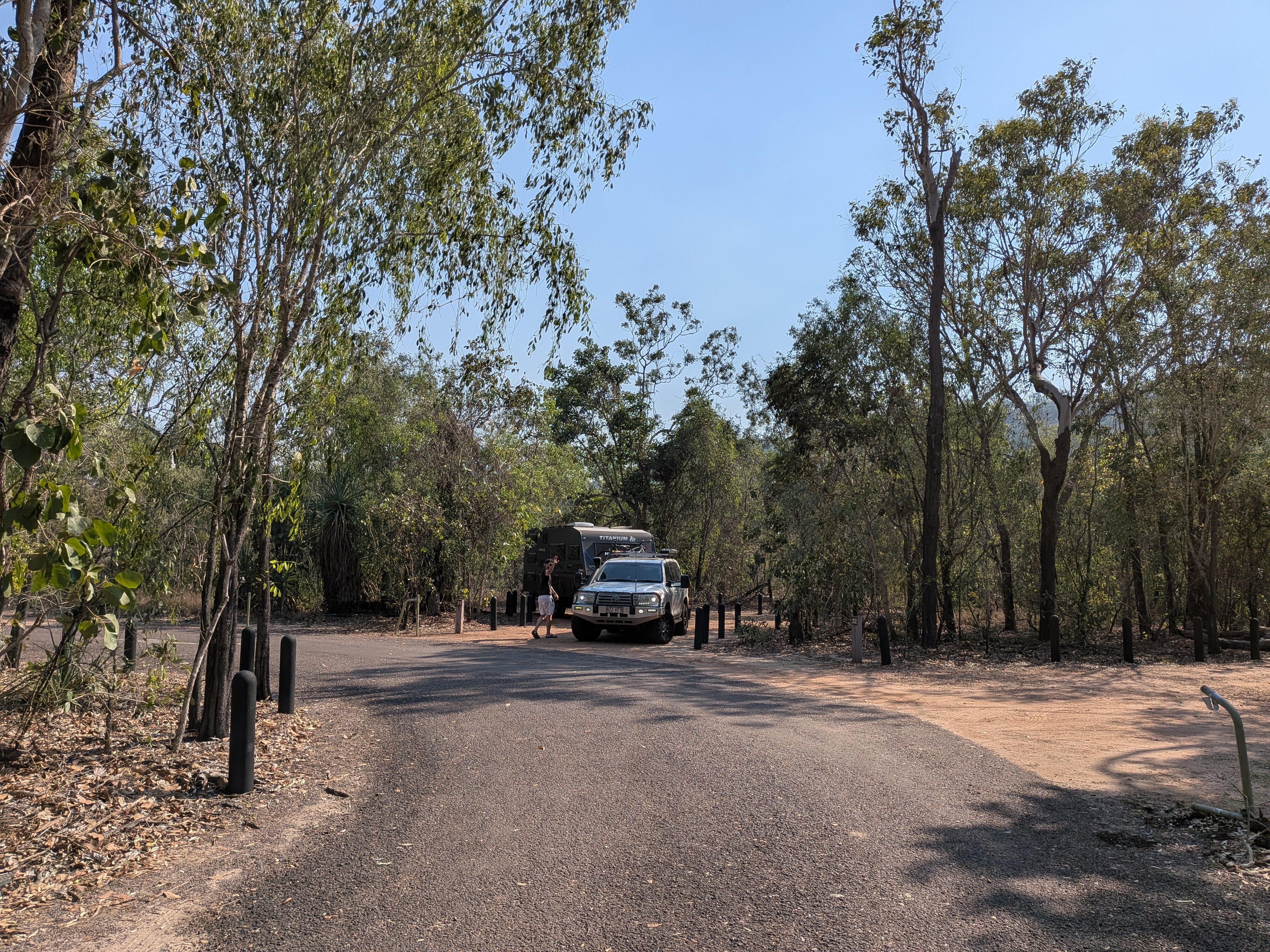 Hitched up and pulling out of the Wangi campground