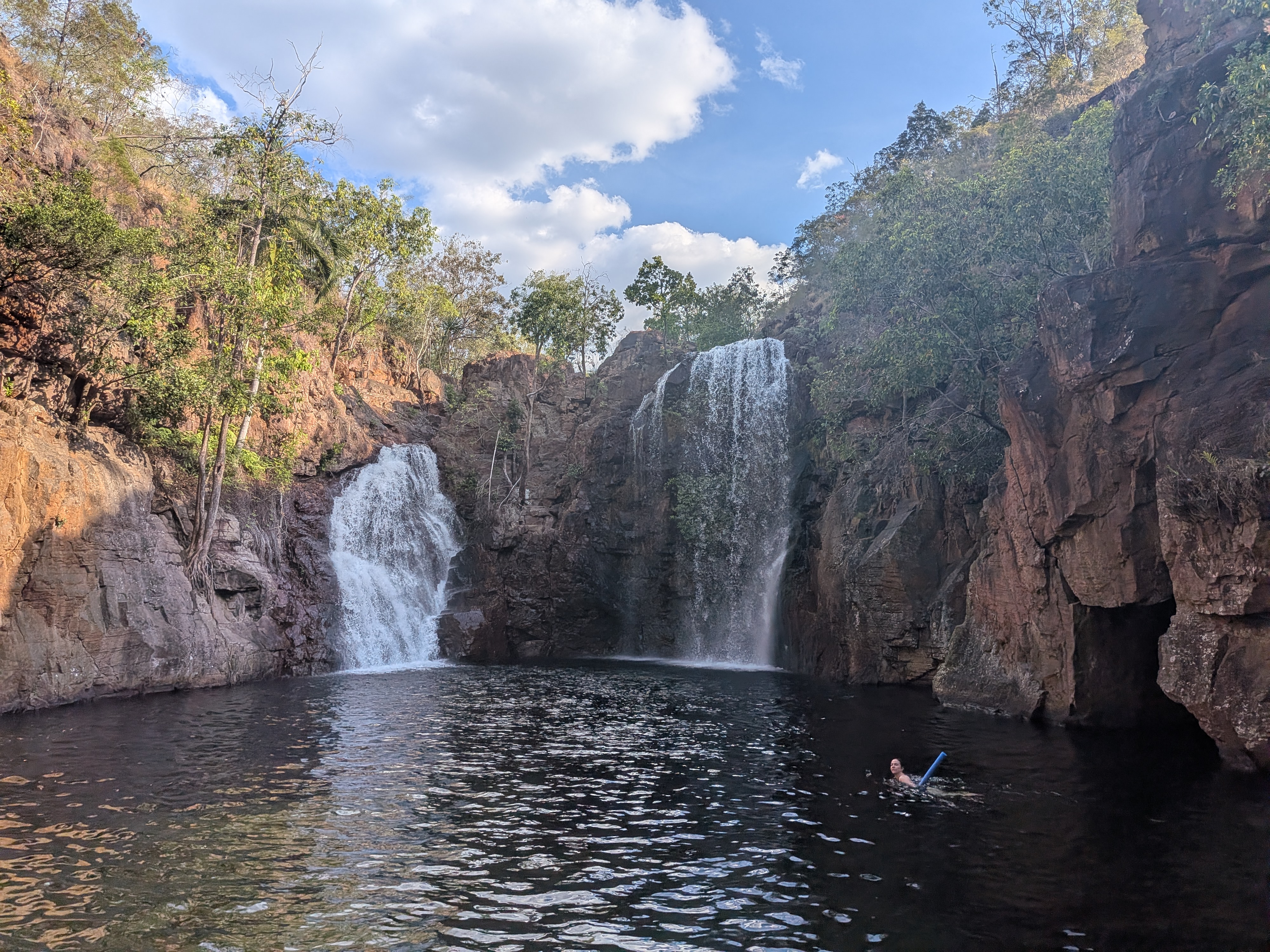 Afternoon swim below the falls at Florence
