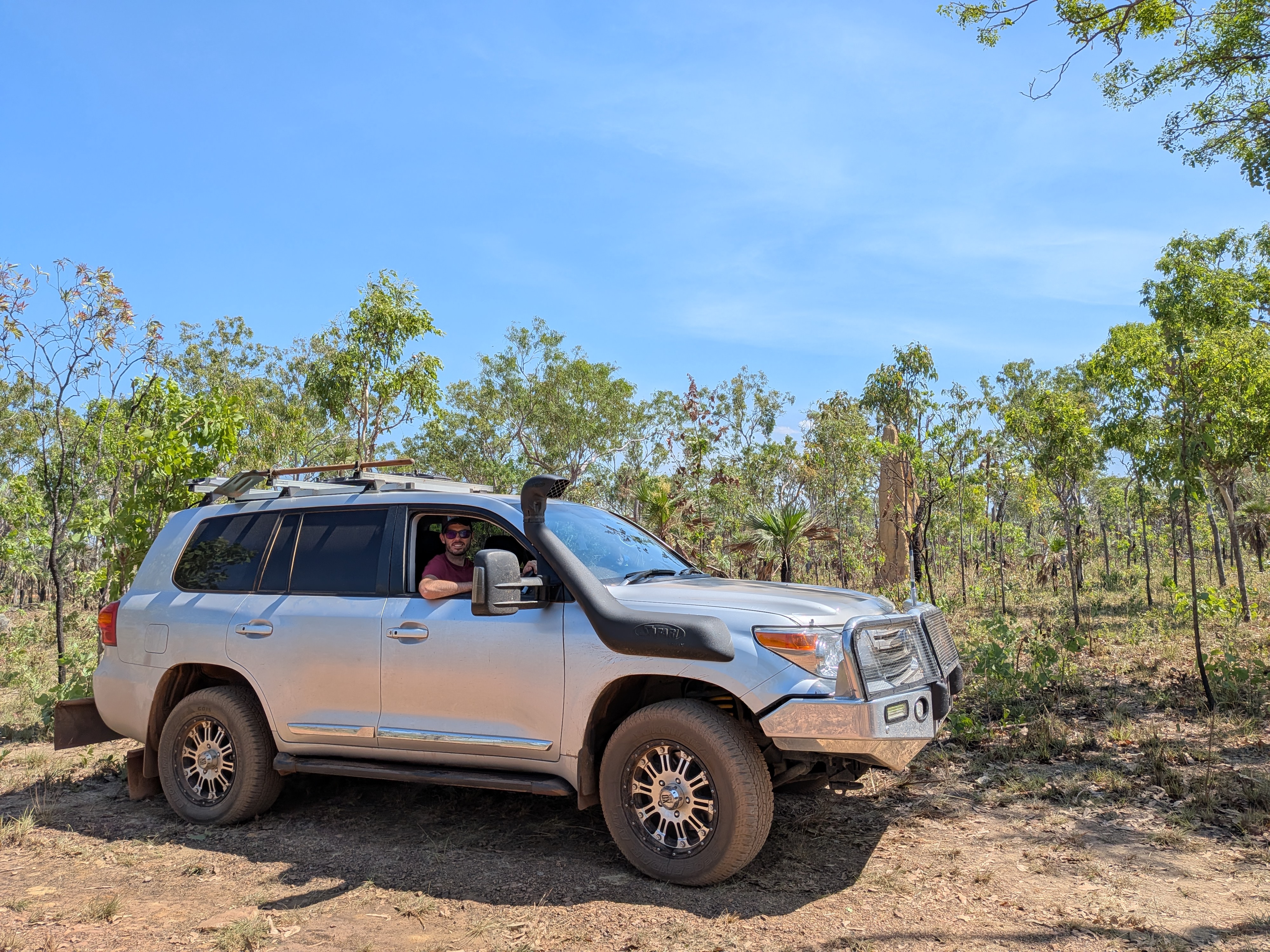 Dylan and Reg tackling the 4WD track