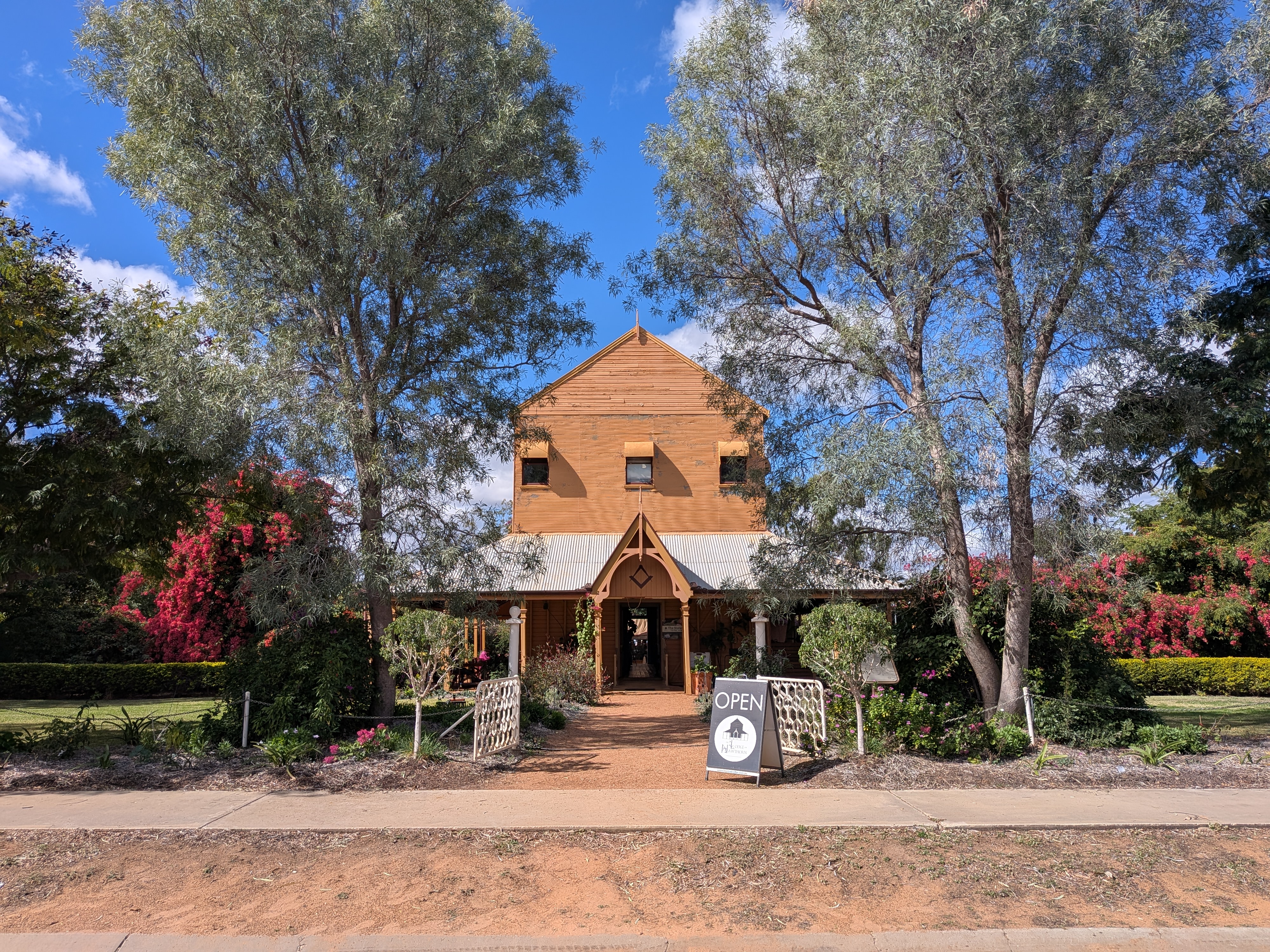 The Lodge on Hawthorn in Blackall — beautiful old Masonic Temple building