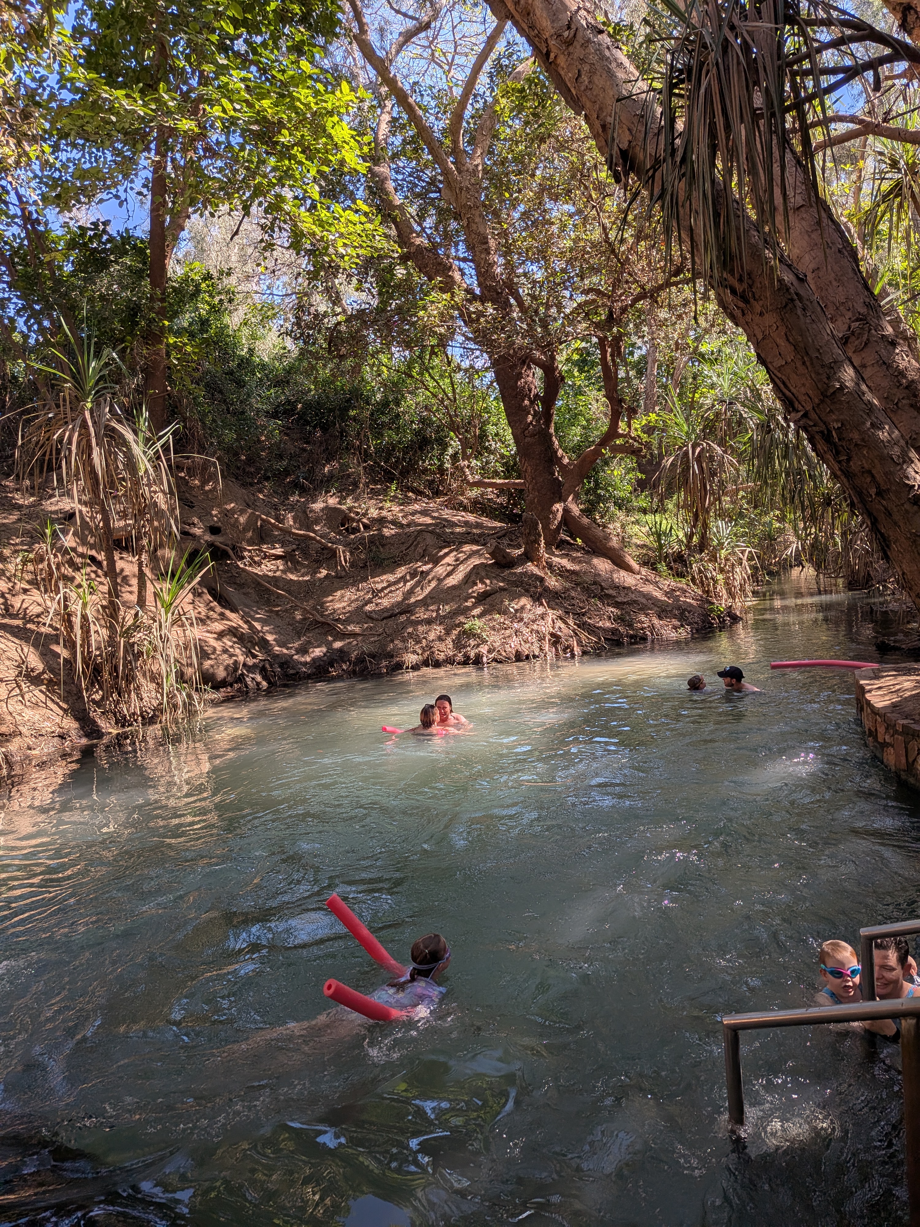 The Katherine Hot Springs &mdash; crystal clear, palm-fringed and a very acceptable temperature