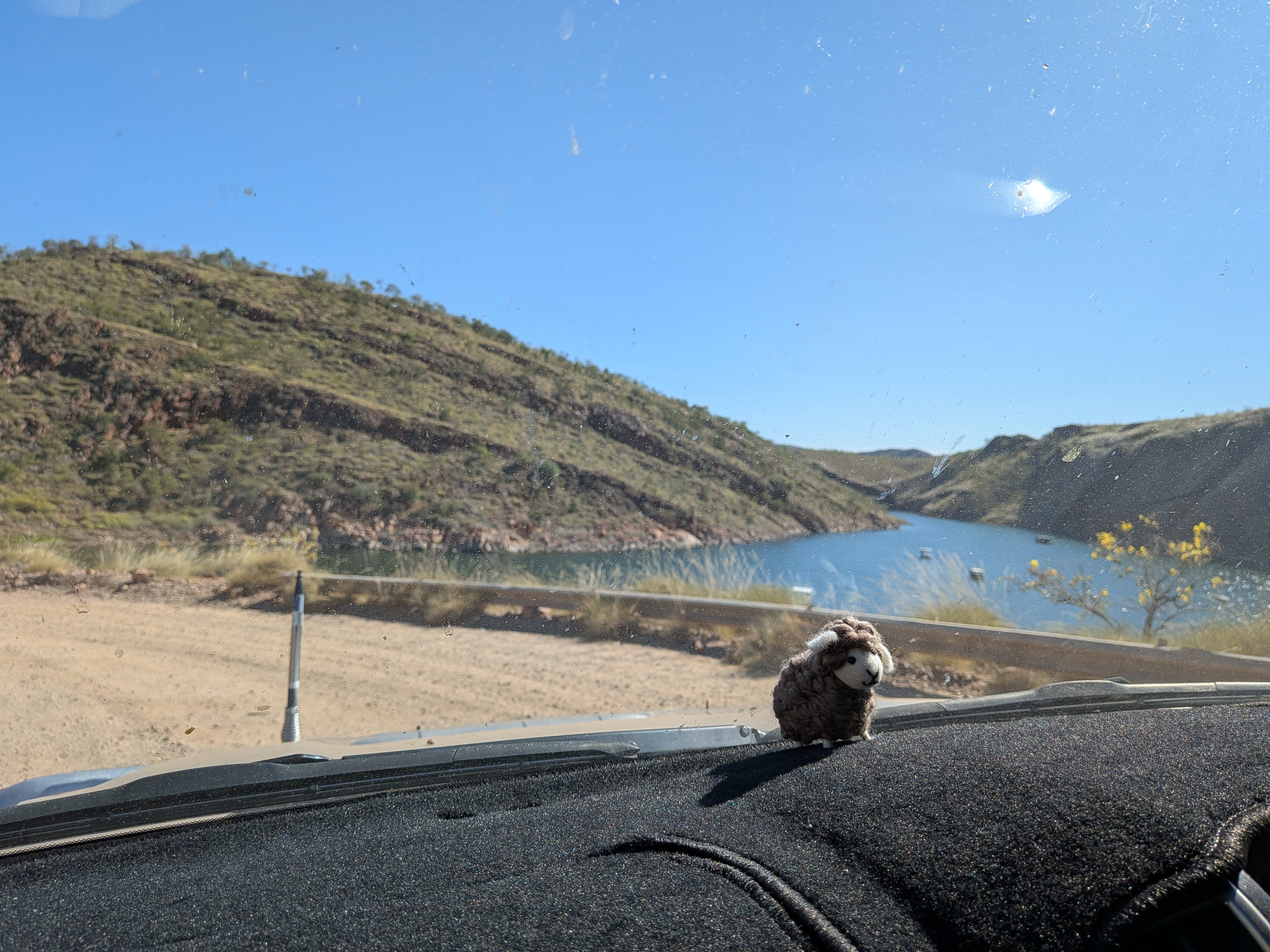 Baaanaby leading the way down to the boat ramp