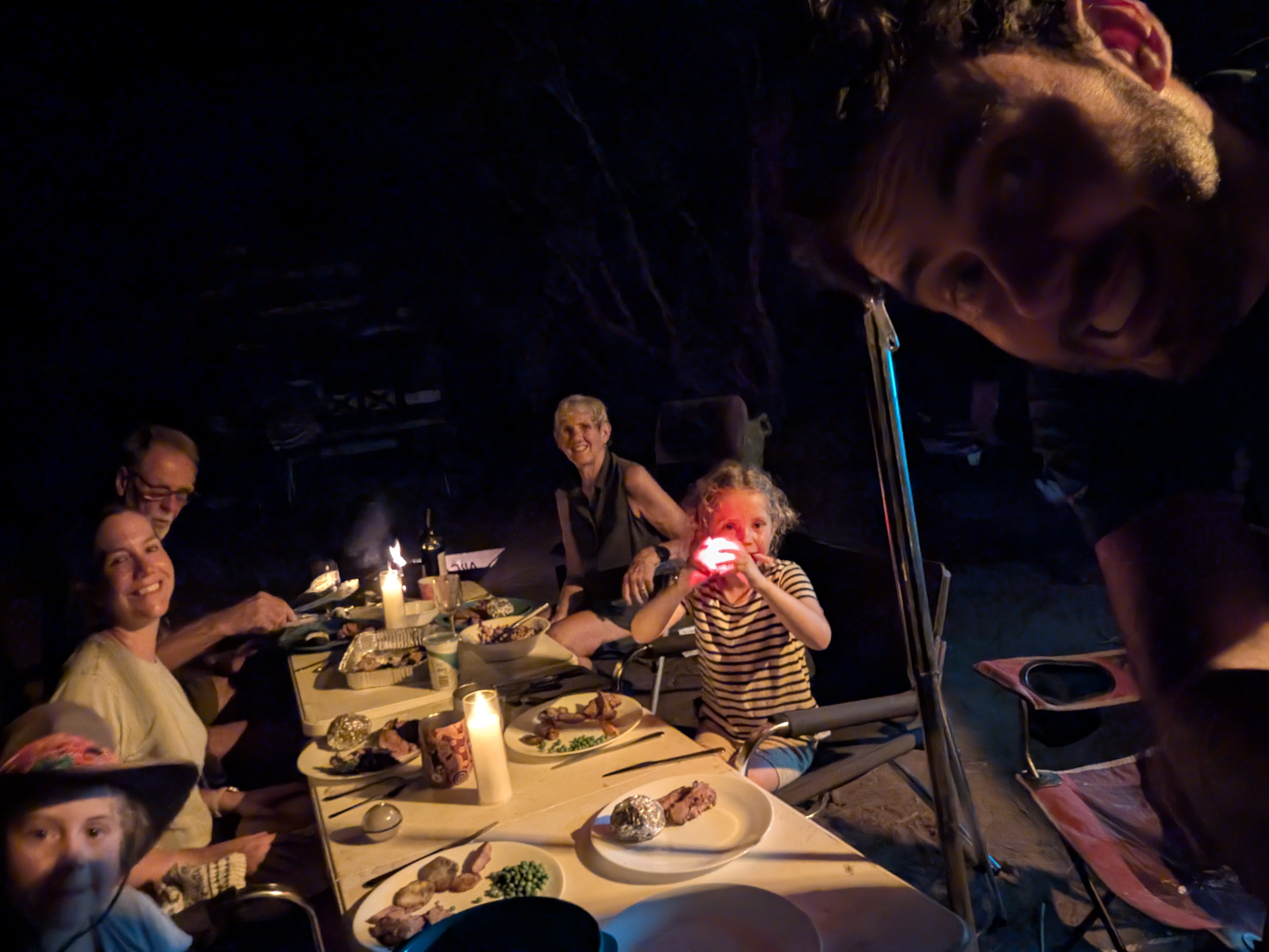 Roast dinner by candlelight with Gordon and Tricia