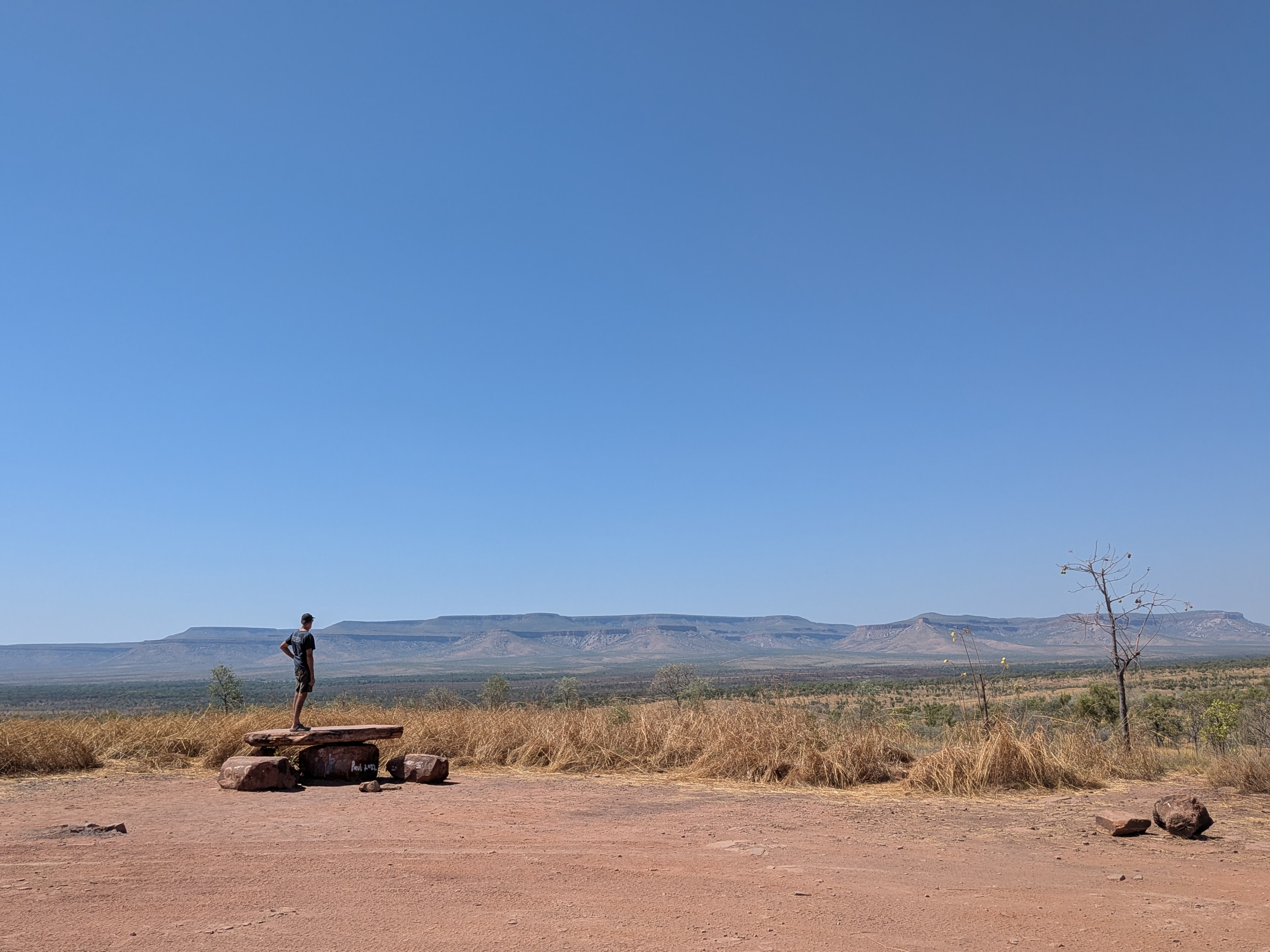 Gordon taking in the Cockburn Range from the lookout
