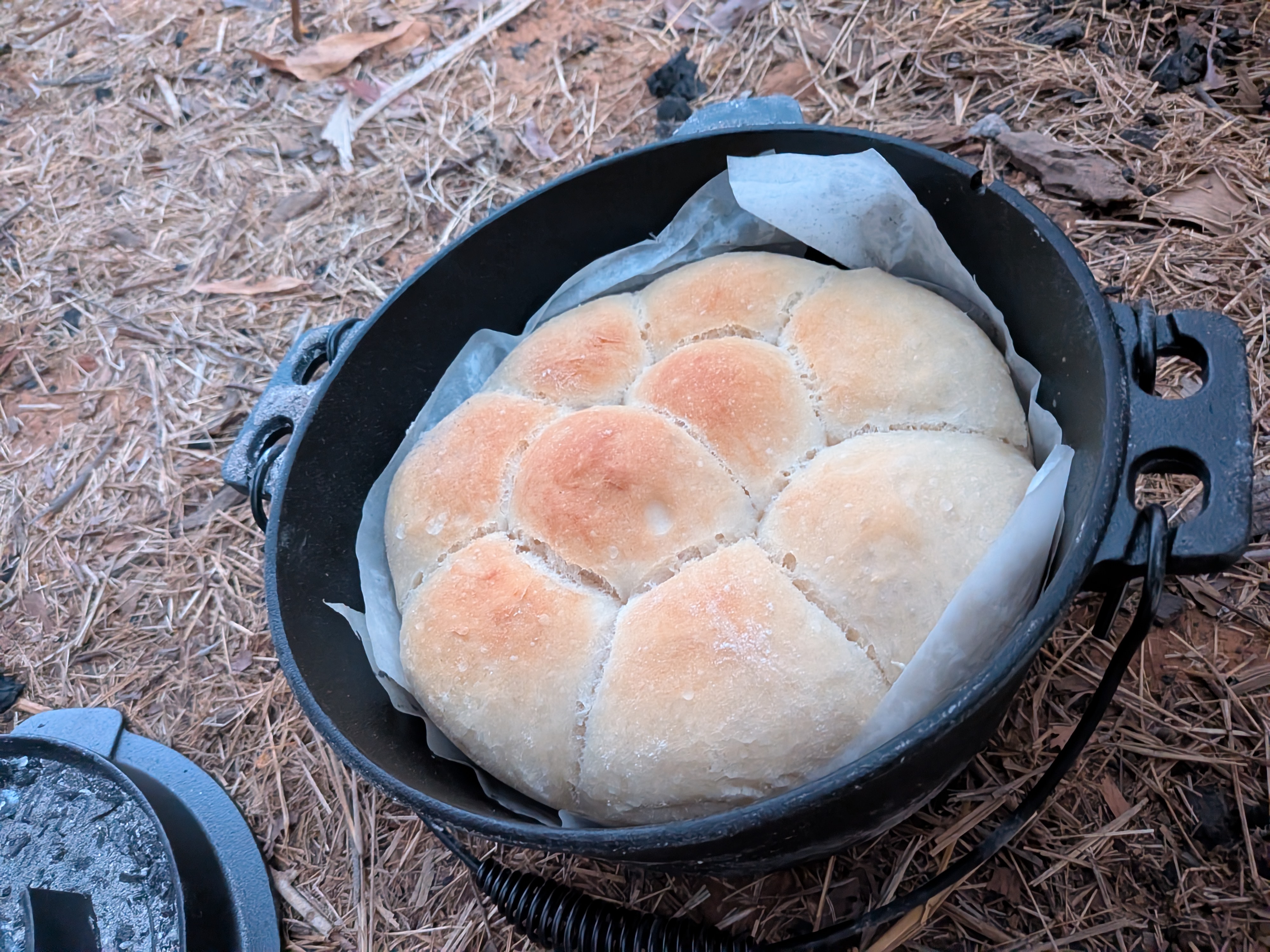 Bread rolls, baked on the beach (very successfully!)