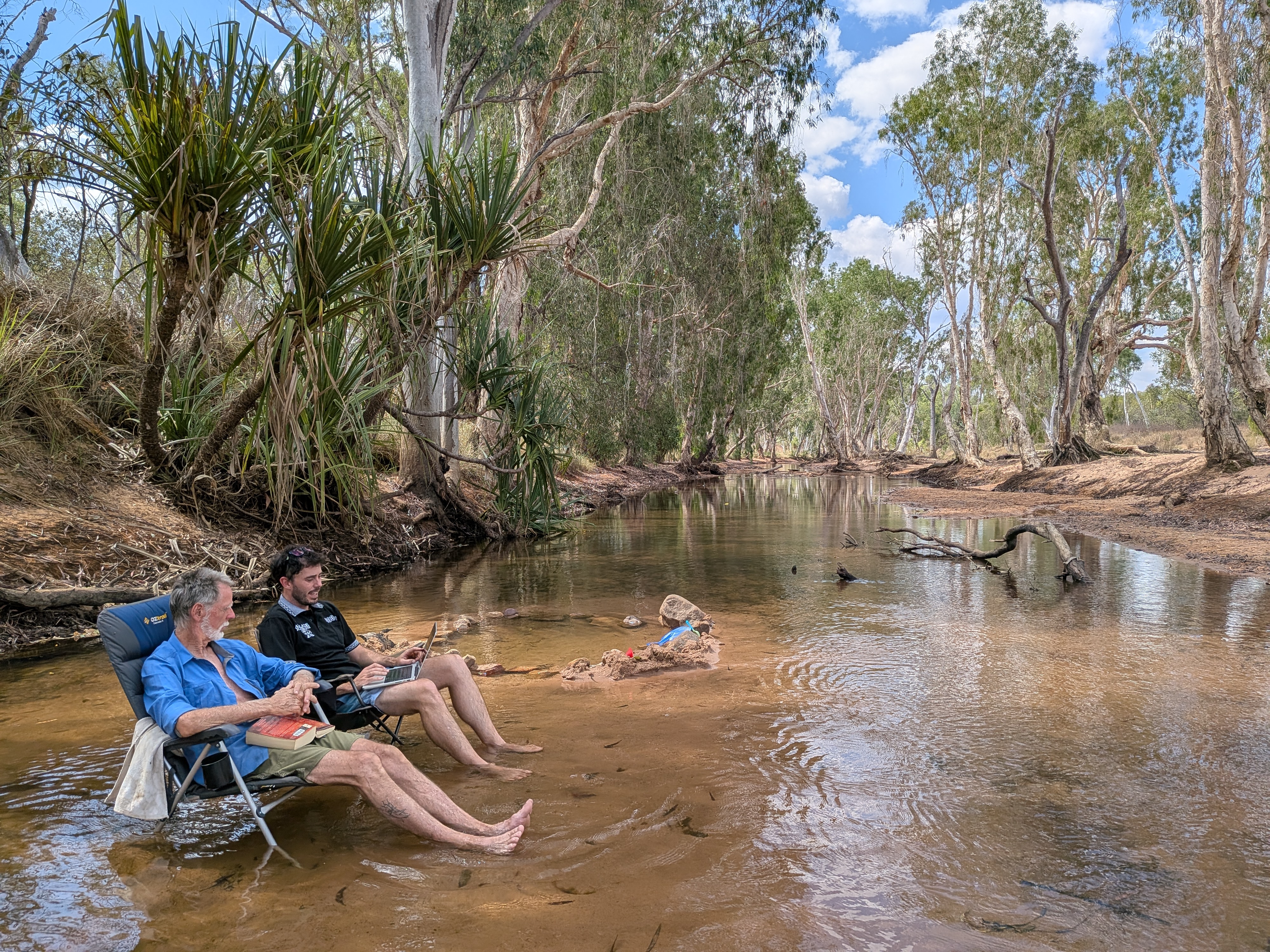 Trip planning with feet in the river &mdash; Dylan and Gordon style