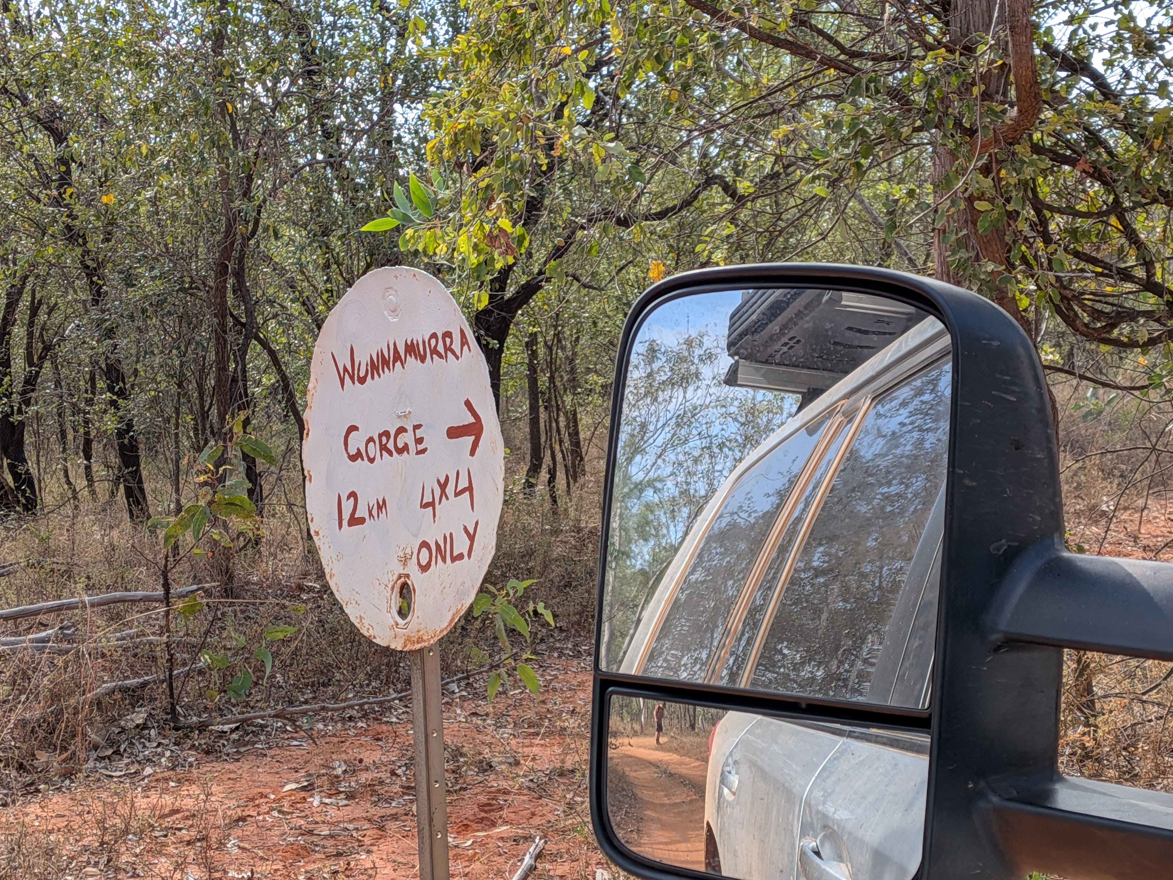 The sign says it all: 12km, 4WD only