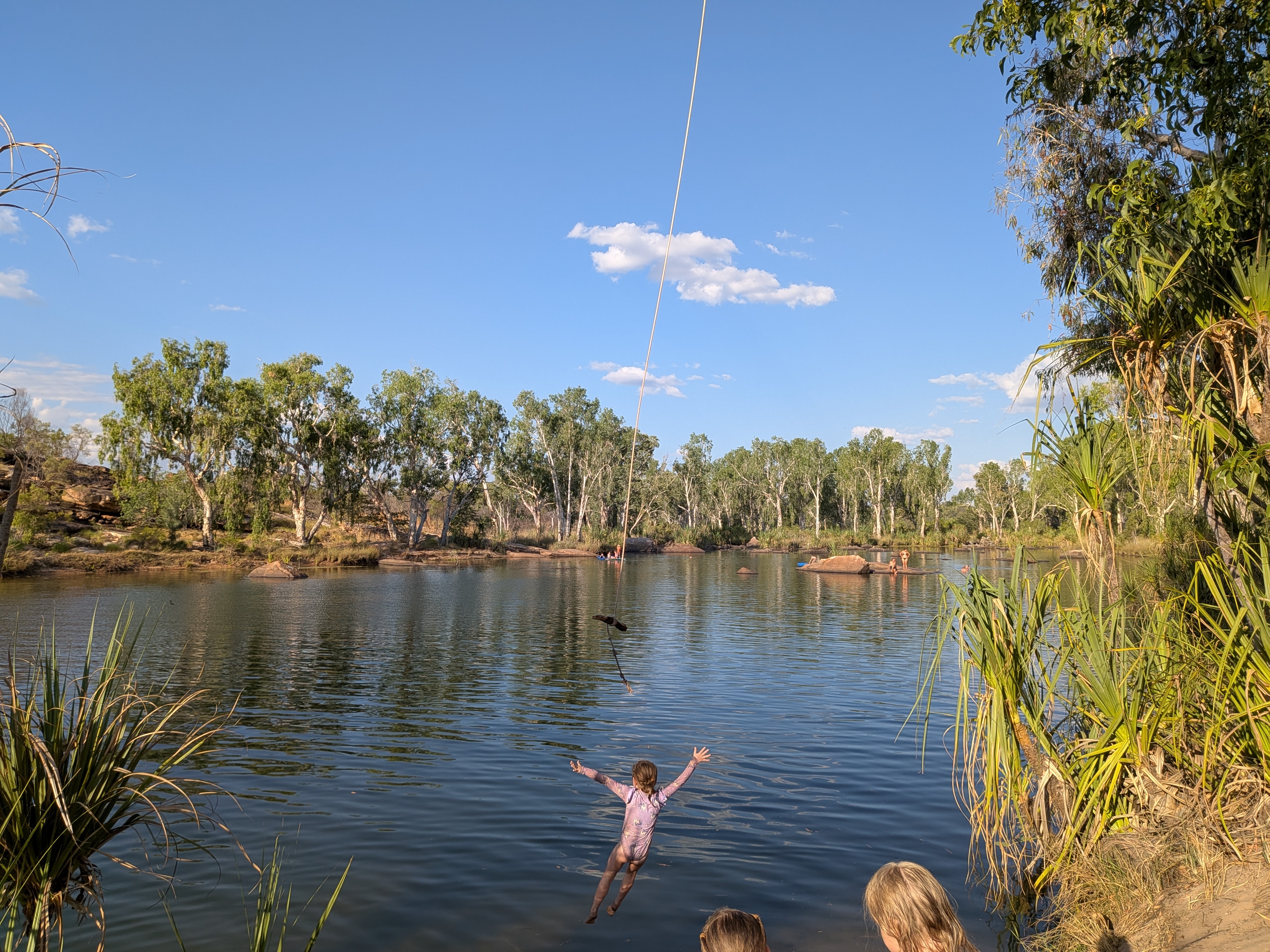 Leah&rsquo;s dismount &mdash; arms out, water incoming