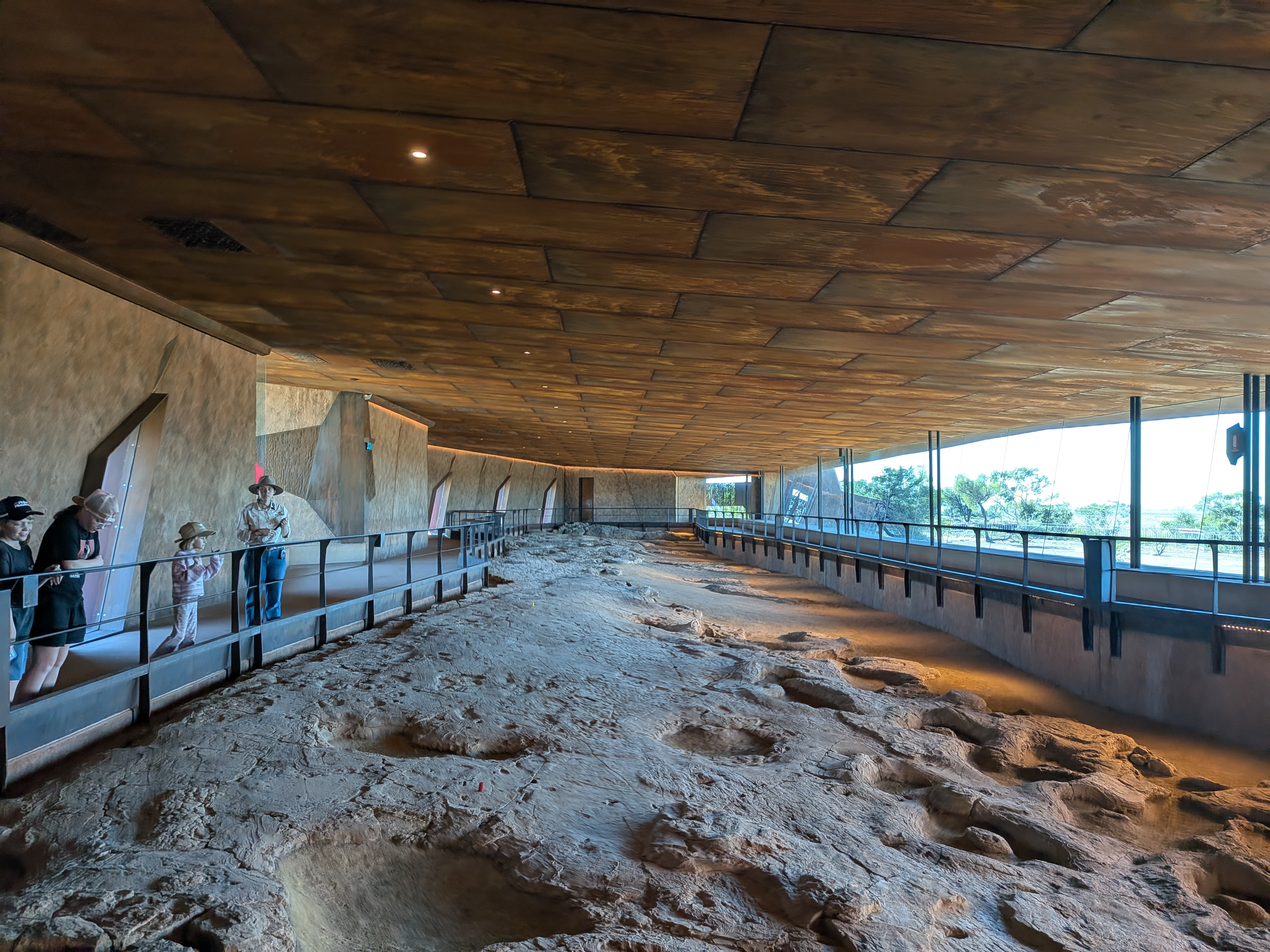 The dinosaur stampede trackway at the museum