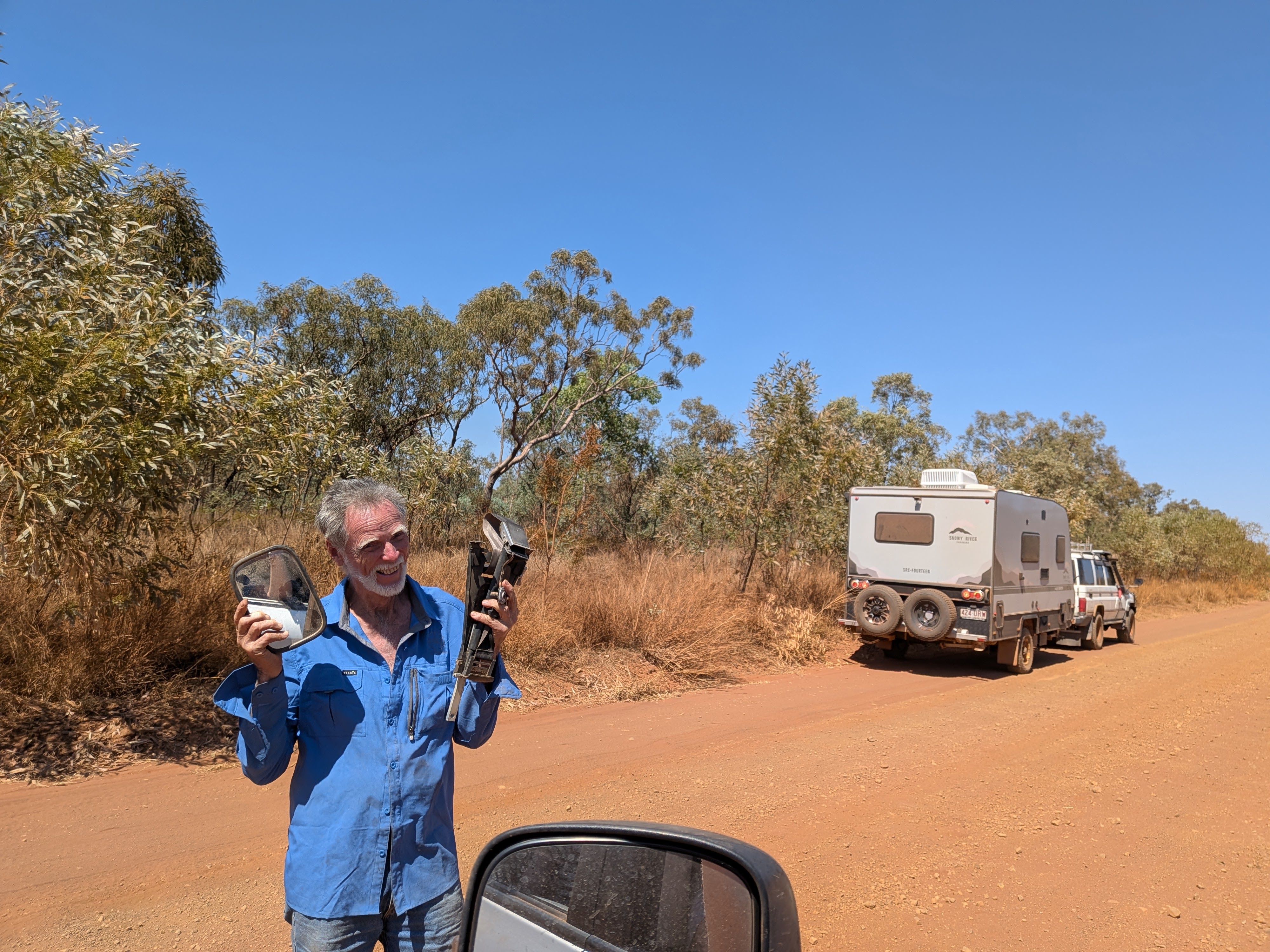 Gordon and the wing mirror the tree collected