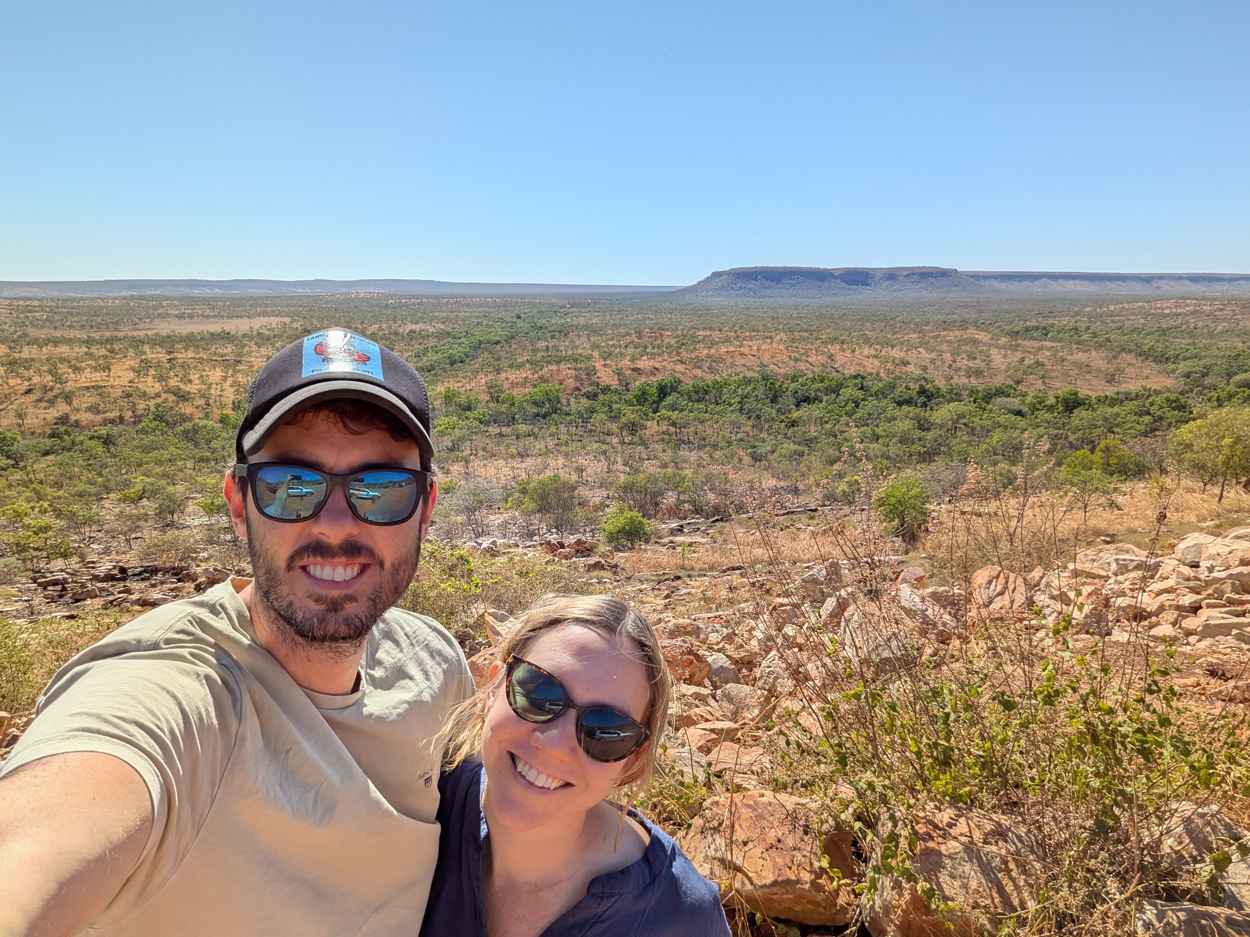 A rare two-of-us photo, Inglis Gap behind