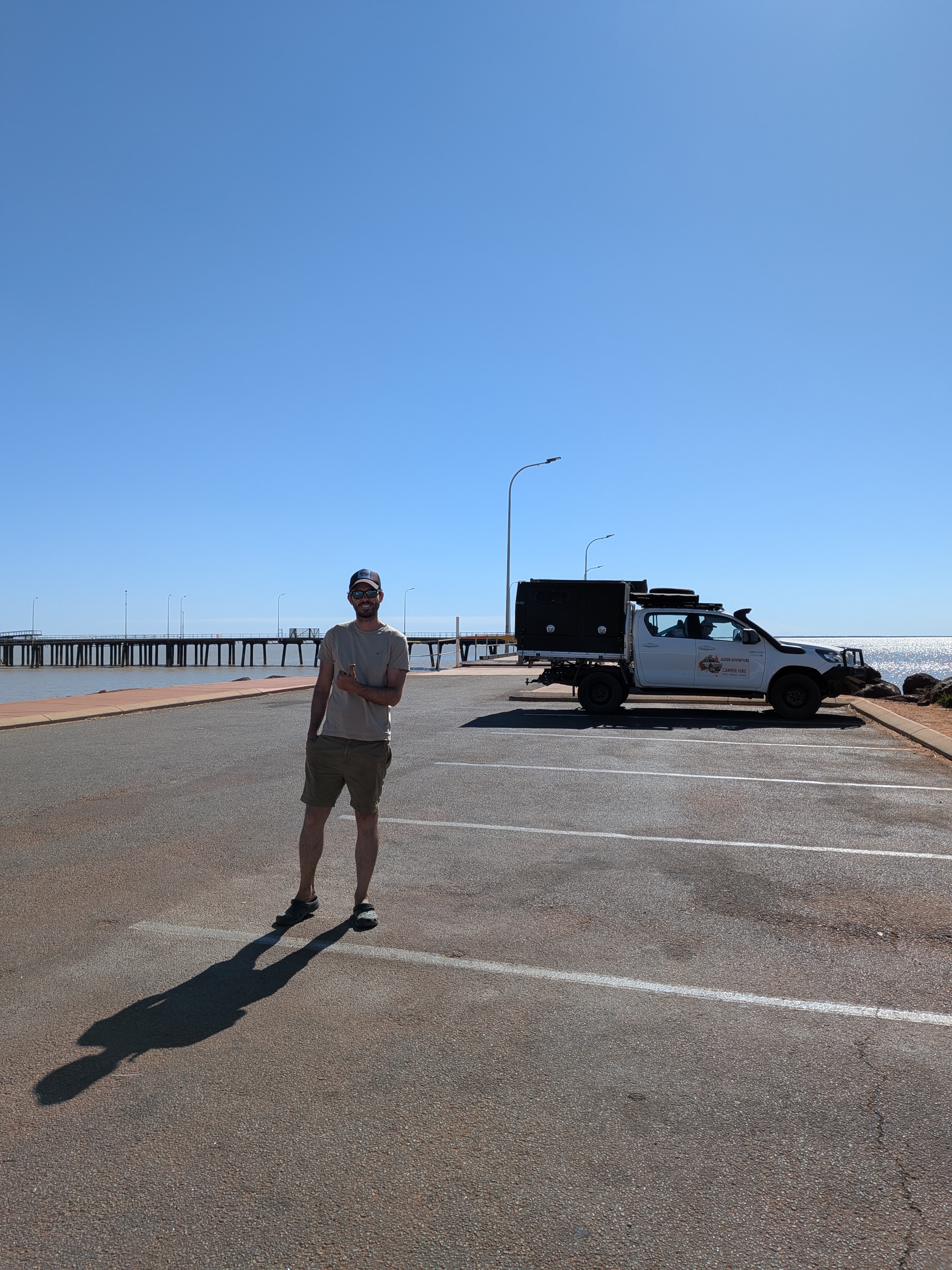 Dylan down by the Derby jetty